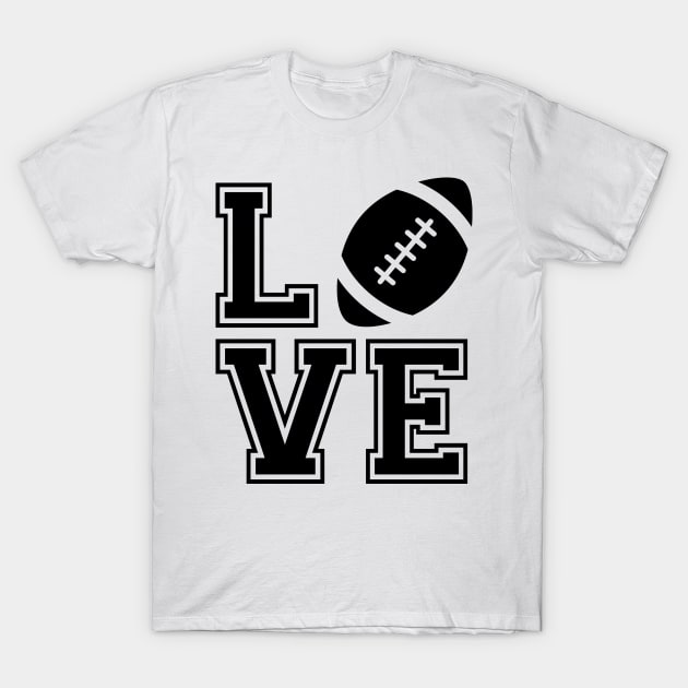 Love Football T-Shirt by bloomnc